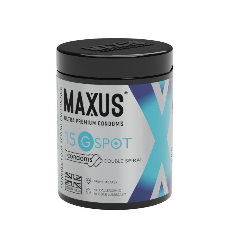 Презервативы для стимуляции G-точки "Maxus G-Spot" двойная спираль, 15шт 